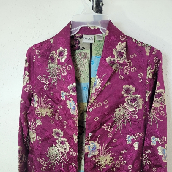 Asian style chico brand jacket size 1 - Picture 2 of 8